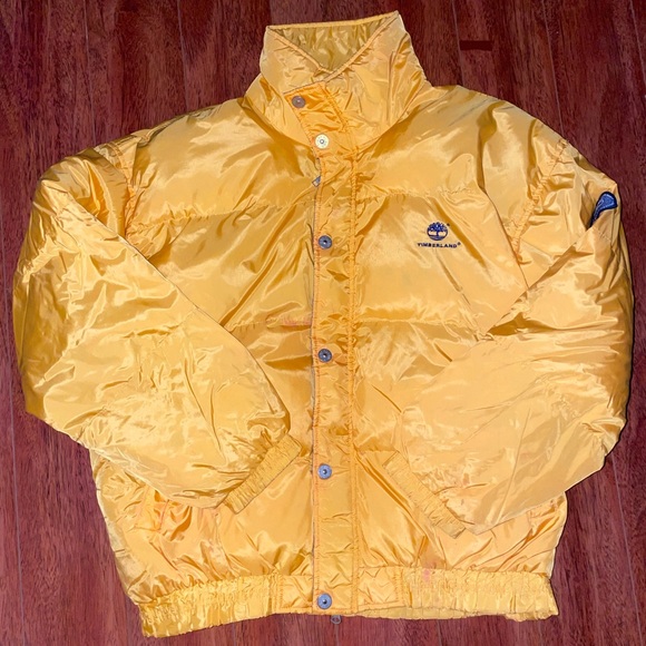 VINTAGE 80’S TIMBERLAND YELLOW PUFFER L / XL - Picture 3 of 9